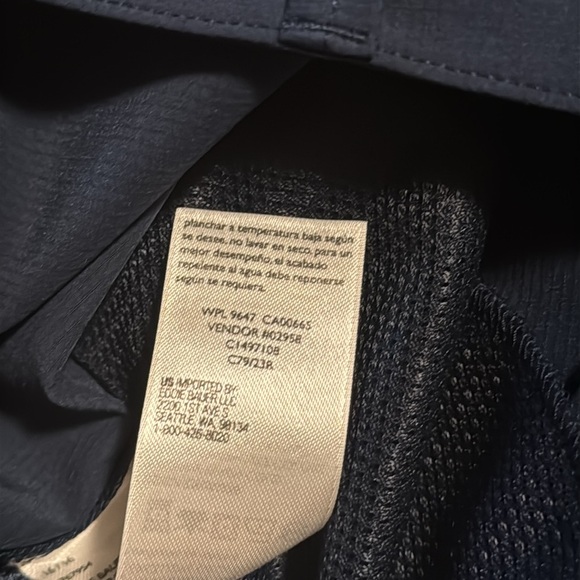 Eddie Bauer Women's Blue Ripstop Crop Capri Pants Cargo Pocket Size 16 - Picture 9 of 11